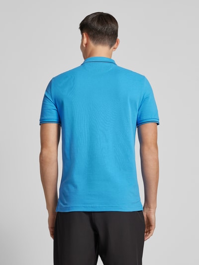 Gant Poloshirt met labelstitching, model 'TIPPING' Koningsblauw - 5