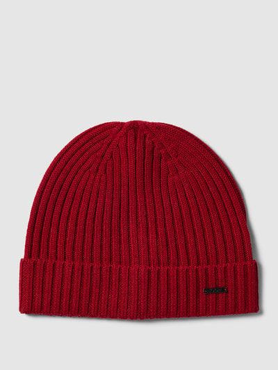 JOOP! Collection Beanie mit Label-Applikation Modell 'FRANCIS' Rot 1