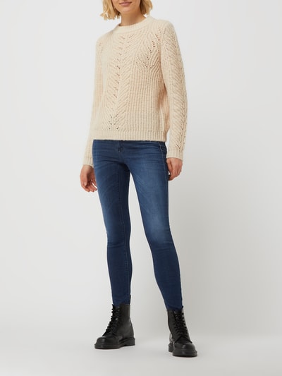 Replay Skinny fit jeans met stretch, model 'Luzien' Donkerblauw - 1