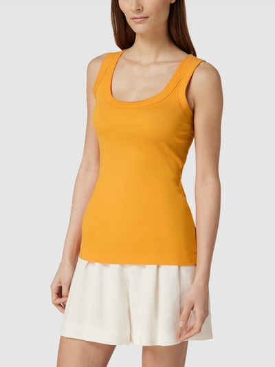 Marc Cain Tanktop mit Feinripp und Rundhalsausschnitt Orange 4