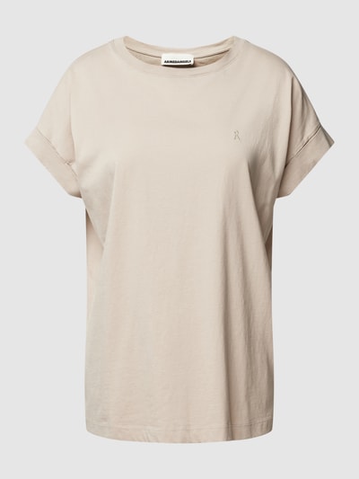 Armedangels T-Shirt in unifarbenem Design Modell 'IDAARA' Taupe 2