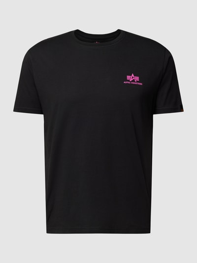 Alpha Industries T-shirt z nadrukiem z logo model ‘BASIC’ Czarny 2