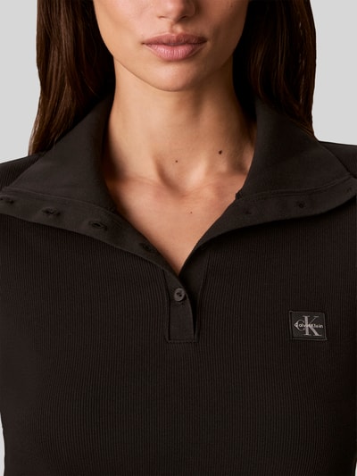Calvin Klein Jeans slim fit shirt met lange mouwen van katoenmix Zwart - 3