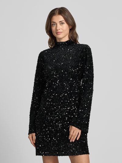 Jake*s Casual Paillettenkleid mit ausgestellten Ärmeln Black 4