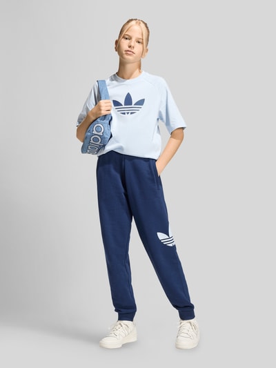 adidas Originals Regular Fit T-Shirt aus reiner Baumwolle Hellblau 1