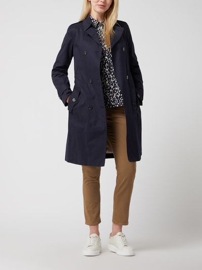 s.Oliver RED LABEL Trenchcoat van katoenmix  Marineblauw - 1