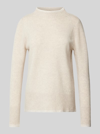 Christian Berg Woman Wollen pullover met opstaande kraag Beige gemêleerd - 2