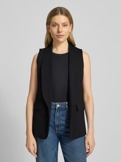 ZABAIONE Weste aus Viskose-Mix mit Pattentaschen Modell 'Am44br' Black 4