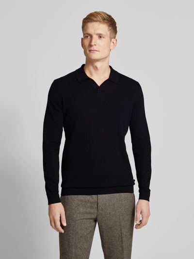 Tom Tailor Pullover aus Baumwoll-Kaschmir-Mix mit Polokragen Black 4