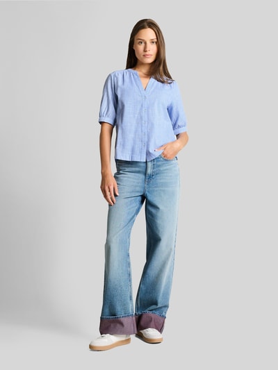Tom Tailor regular fit blouse van puur katoen Lichtblauw - 1