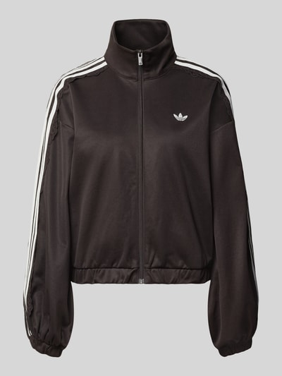 adidas Originals Oversized Sweatjacke aus Baumwoll-Mix Modell 'LACE OVERSIZED' Dunkelbraun 1