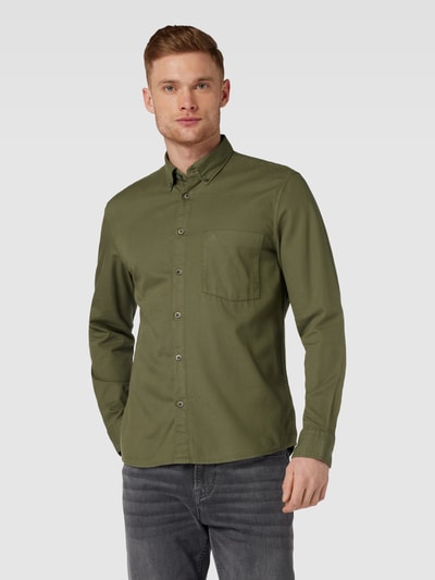 Marc O'Polo Regular Fit Freizeithemd mit Button-Down-Kragen Oliv 4