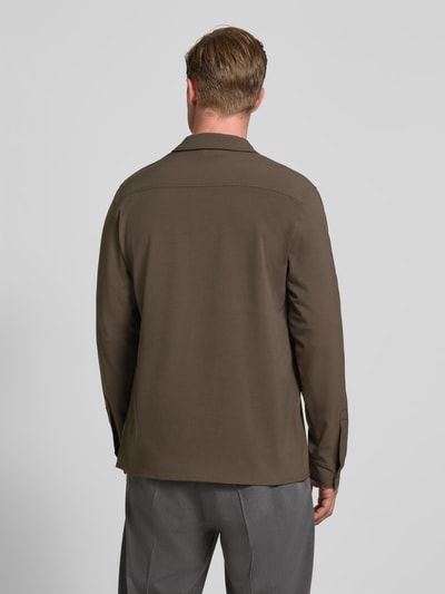 Lindbergh Hemdjacke mit Knopfleiste Schlamm 5