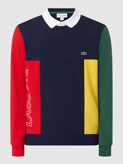 Lacoste Classic Fit Sweatshirt im Colour-Blocking-Design  Marine 2