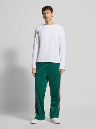 adidas Originals Straight fit sweatpants met logopatch, model 'ADIBREAK' Donkergroen - 1