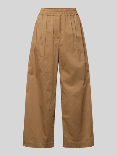Weekend Max Mara spodnie o kroju regular fit szerokość z czystej bawełny model 'GOLFO' Jasnobrązowy 2