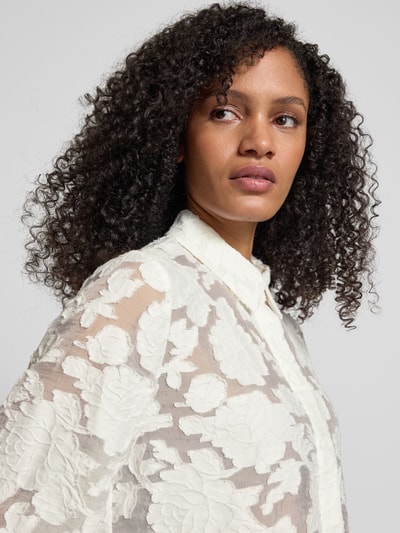 Jake*s Collection Bluzka koszulowa z krytą listwą guzikową Złamany biały 3