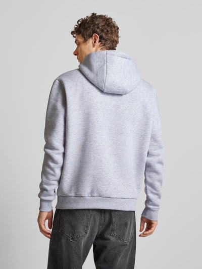 KARL KANI Hoodie mit Label-Stitching Mittelgrau Melange 5