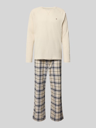 Tommy Hilfiger Regular Fit Pyjama-Set aus Baumwoll-Mix Offwhite 1