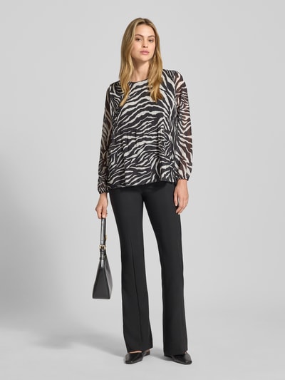 ZABAIONE Blouseshirt met plissévouwen, model 'Al44bii' Zwart - 1