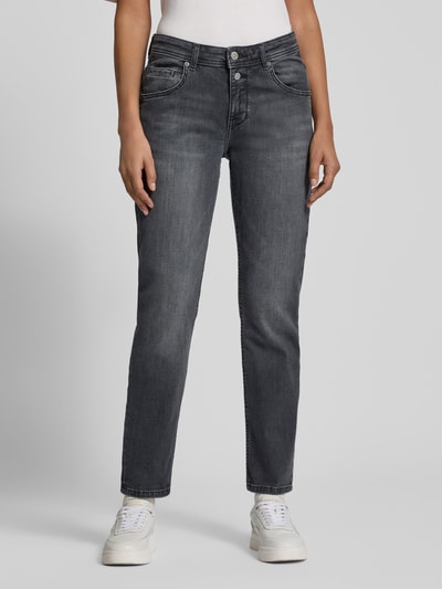 Marc O'Polo Mid Waist Boyfriend Jeans aus Baumwoll-Mix Modell 'THEDA' Anthrazit 4