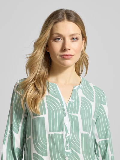 Christian Berg Woman Wellen-Print Schlupfbluse aus Viskose Mint 3