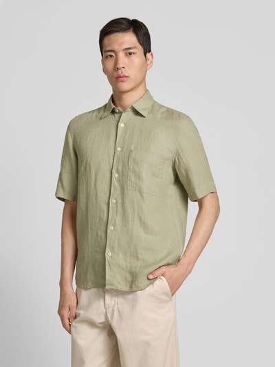 Marc O'Polo Regular Fit Freizeithemd aus reinem Leinen Mint 4