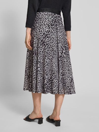 comma Midirock im Allover-Look mit elastischem Bund Black 5