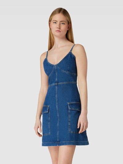 Calvin Klein Jeans Jeansjurk met labelpatch, model 'UTILITY' Jeansblauw - 4