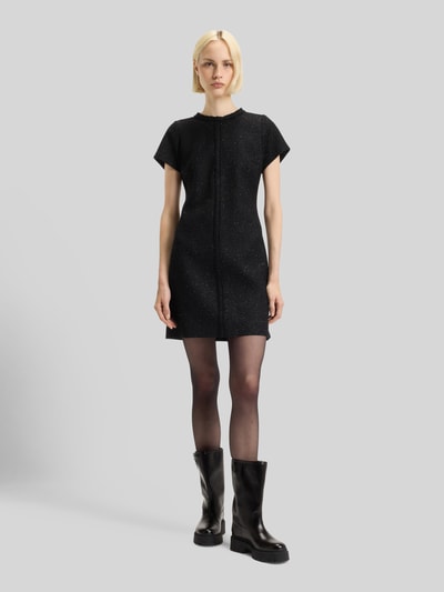 HUGO Regular Fit Etuikleid aus Baumwoll-Bouclé Modell 'KIFARA' Black 4