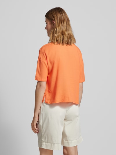 Vero Moda Bluzka z mieszanki wiskozy i lnu z dekoltem w serek model ‘JESMILO’ Pomarańczowy 5