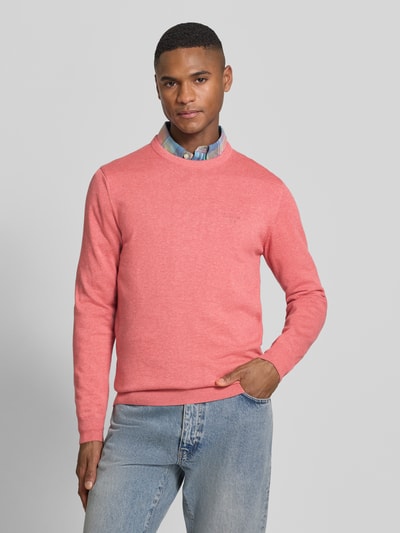 Barbour Regular fit gebreide pullover van puur katoen model 'PIMA' Felroze - 4
