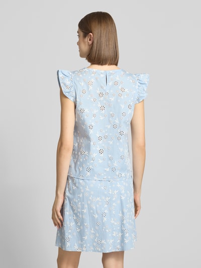 PIECES Regular Fit Blusentop aus reiner Baumwolle Modell 'BANNA' Hellblau 5