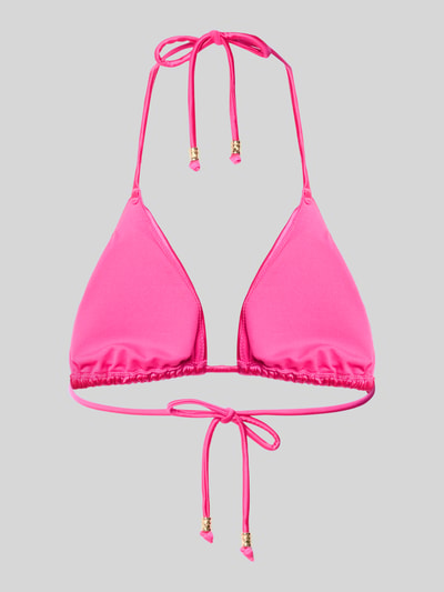 Produktfoto, Triangel Bikini im 2er-Pack mit wattierten Cups Modell 'AMNESIA' von DORINA in Pink, glatte Textur, Schnürung, Material-Mix mit Stretch-Anteil