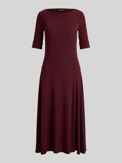 Lauren Ralph Lauren Midikleid mit U-Boot-Ausschnitt Bordeaux 2