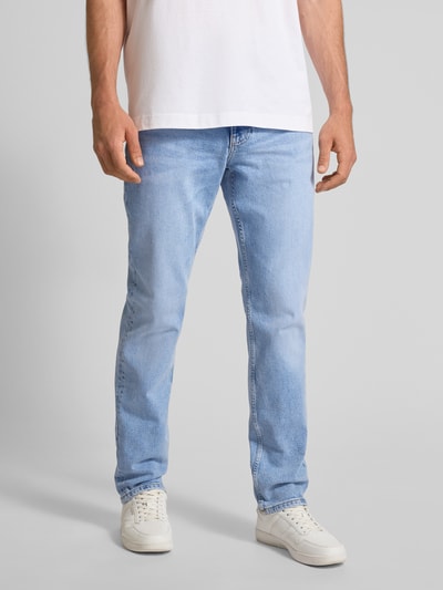 Tommy Jeans Slim Fit Straight Leg Jeans aus Baumwollmix Modell 'RYAN' Hellblau 4