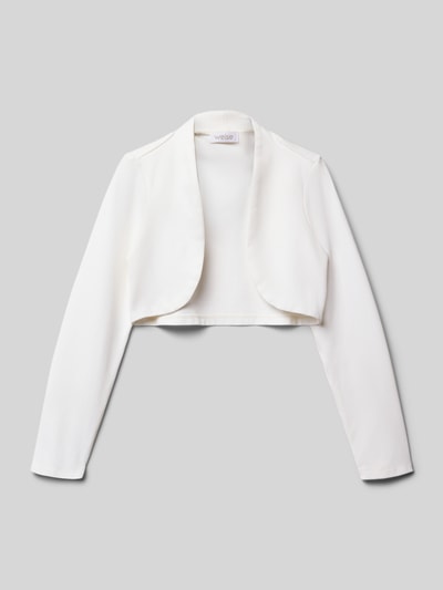 Weise Regular fit bolero van viscosemix Ecru - 1