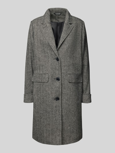 Lauren Ralph Lauren Mantel mit Reverskragen und Pattentaschen Dunkelgrau Melange 2