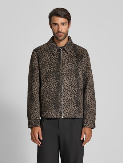 Drykorn Regular fit jack met kasjmier, model 'Rikka' Middenbruin - 4