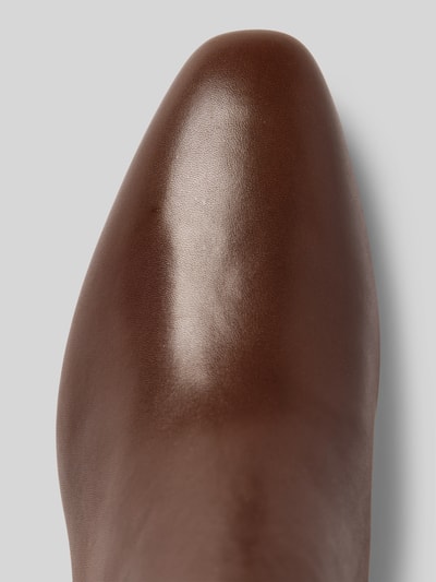 Lauren Ralph Lauren Laarsjes van leer met applicatie, model 'DEMI' Middenbruin - 3