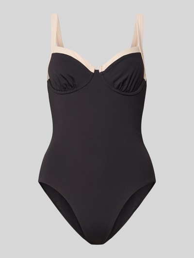 Marc O'Polo Badeanzug mit Kontraststreifen Black 1