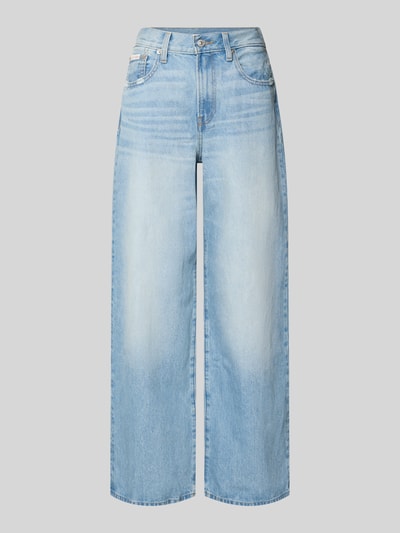 Calvin Klein Jeans Jeansy z szerokimi nogawkami z czystej bawełny Jasnoniebieski 2