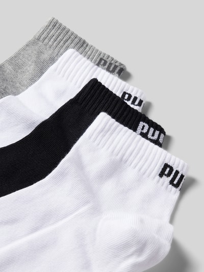 Puma Socken mit Logo-Detail im 4er-Pack Mittelgrau 2