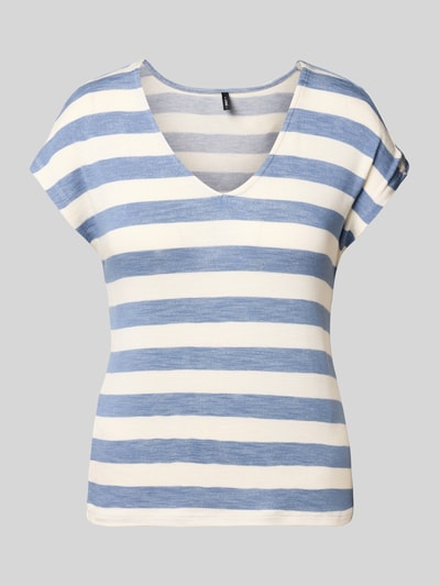 ONLY Relaxed Fit T-Shirt aus fein gestricktem Viskose-Mix Modell 'LIRA LIFE' Jeansblau 2