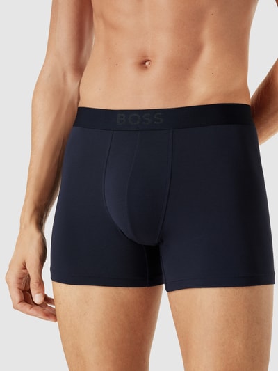 BOSS Boxershort met logo in band in een set van 2 stuks, model 'UltraSoft' Donkerblauw - 3