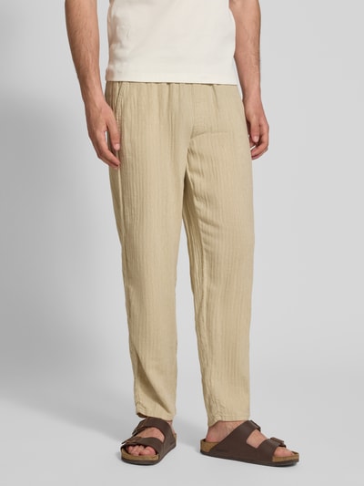 Redefined Rebel Hose aus Leinen-Baumwoll-Mix mit elastischem Bund Offwhite 4