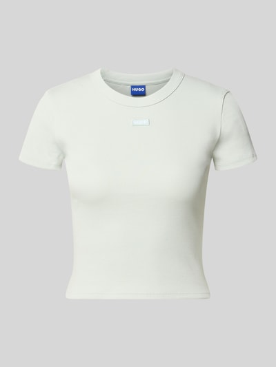 HUGO Blue Slim Fit cropped T-Shirt aus Baumwoll-Mix Modell 'BABY TEE_B' Schilf 2