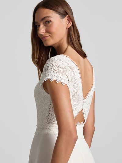 Luxuar Brautkleid mit V-Ausschnitt Offwhite 3