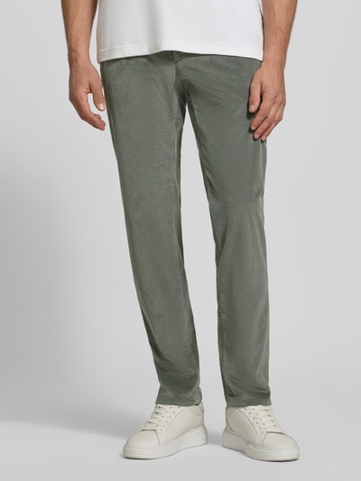 Brax Modern Fit Cordhose aus Baumwoll-Mix Modell 'Fabio' Oliv 4