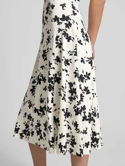 Lauren Ralph Lauren Midikleid mit U-Boot-Ausschnitt Modell 'MUNZIE' Offwhite 3